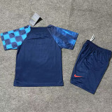 22-23 Croatia Away Kids Soccer Jersey