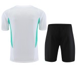 23-24 Man Utd White Green Training Short Suit