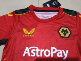 23-24 Wolves Away Kids Soccer Jersey