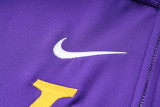 23-24 NBA LAKERS Purple Full Zip hoodie Tracksuit