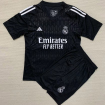 23-24 RMA Black GoalKeeper Kids Soccer Jersey