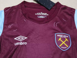 23-24 West Ham Home Kids Soccer Jersey
