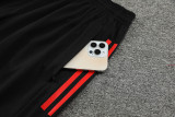 23-24 Man Utd Black Training Shorts Pants (红边）