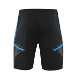 23-24 Man Utd Black Training Shorts Pants (蓝边）