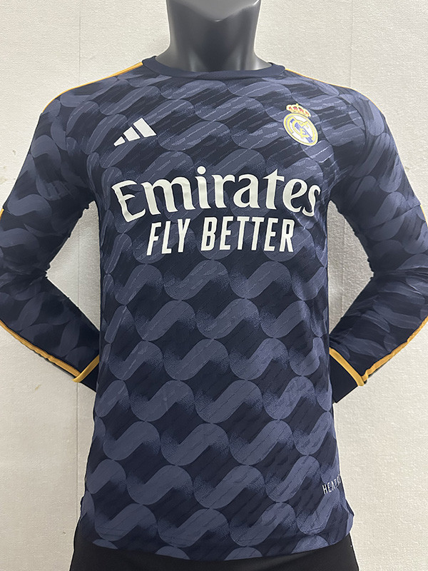 23-24 RMA Away Long Sleeve Player Version Soccer Jersey (长袖球员)