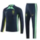 23-24 Brazil Royal blue Green Half Pull Tracksuit (半拉链)
