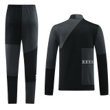 23-24 AD Black Grey Jacket Tracksuit #AJ12
