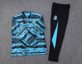 2023 Al-Nassr Blue Black Half Pull Tracksuit (半拉链)