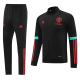 23-24 Man Utd Black Jacket Tracksuit #05
