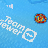 23-24 Man Utd Blue GoalKeeper Long Sleeve Soccer Jersey (长袖)