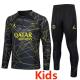23-24 PSG Jordan Black Kids Half Pull Tracksuit #E698 (童装)(半拉链)