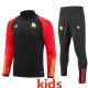 23-24 Roma Black Kids Half Pull Tracksuit (童装)(半拉链)