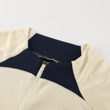 23-24 PSG Beige Half Pull Tracksuit #01(半拉链)