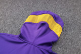 23-24 NBA LAKERS Purple Full Zip hoodie Tracksuit