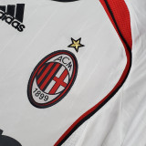 2006-2007 ACM Away White Long Sleeve Retro Soccer Jersey (长袖)(带决赛小字)