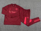 23-24 Man Utd Red Half Pull Tracksuit (半拉链)