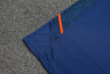 21-22 Man Utd BlueTank top and shorts suit