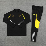23-24 JUV Black Half Pull Tracksuit (半拉链)