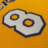 2000 LAKERS BRYANT #8 Yellow Retro Top Quality Hot Pressing NBA Jersey(V领)