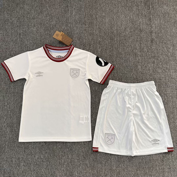 23-24 West Ham Away Kids Soccer Jersey