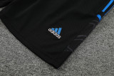 23-24 Man Utd Black Training Shorts Pants (蓝边）