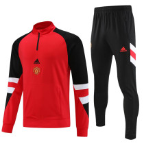 23-24 Man Utd Red Half Pull Tracksuit (半拉链)