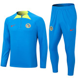 23-24 Club America Sky Blue Half Pull Tracksuit (半拉链)