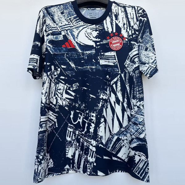 23-24 Bayern Blue White 1:1 Special Edition Fans Soccer Jersey
