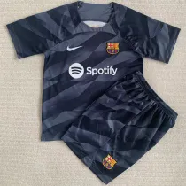 23-24 BAR Black GoalKeeper Kids Soccer Jersey