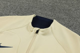 23-24 PSG Beige Jacket Tracksuit