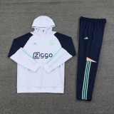 23-24 Ajax White Hoodie Jacket Tracksuit