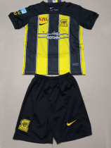 23-24 Ittihad Club Home Kids Soccer Jersey