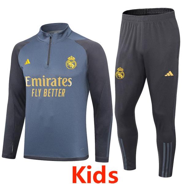 23-24 RMA Grey Kids Half Pull Tracksuit (童装)(半拉链)