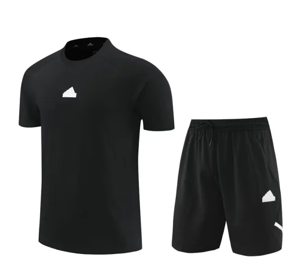 24-25 AD Black Training Short Suit #3333(100%Cotton)纯棉