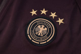 23-24 Germany Dark Brown Kids Half Pull Tracksuit #E687 (童装) (半拉链)