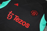 23-24 Man Utd Black Green Training Short Suit