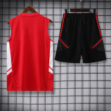 23-24 Bayern Red Tank top and shorts suit