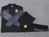 23-24 Dortmund Black Jacket Tracksuit #A695