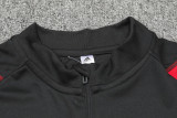 23-24 Roma Black Half Pull Tracksuit (半拉链)