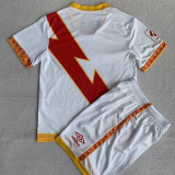 23-24 Rayo Vallecano Home Kids Fans Soccer Jersey
