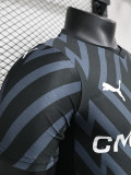 23-24 Marseille Black Grey GoalKeeper Player Version Soccer Jersey