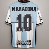 MARADONA 10# Argentina Home Retro Soccer Jersey 2001