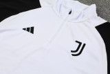23-24 JUV White Red Half Pull Tracksuit (半拉链)