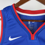 22-23 Pistons IVERSON #1 Blue Top Quality Hot Pressing NBA Jersey(V领)