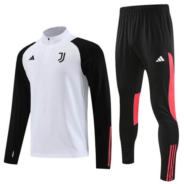23-24 JUV White Red Half Pull Tracksuit (半拉链)