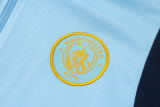23-24 Man City Light Blue Jacket Tracksuit #A701(金色标)