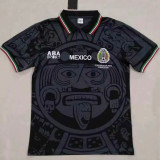 1998 Mexico Black Retro Soccer Jersey