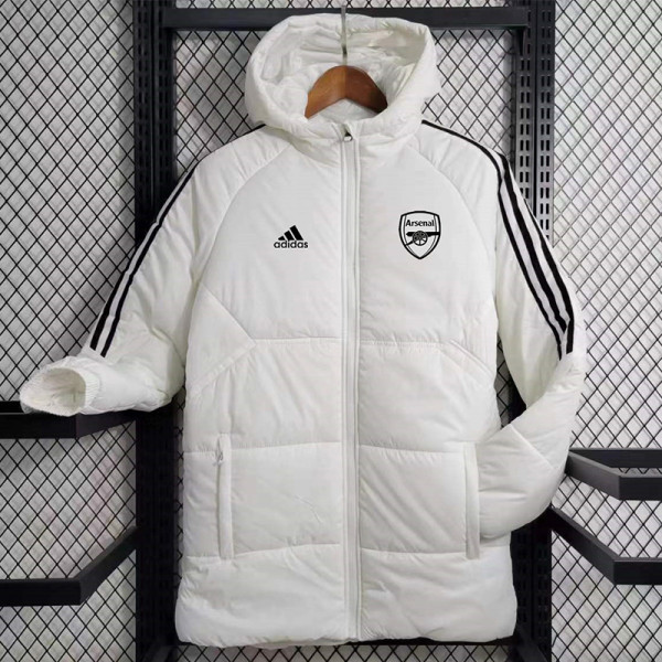 23-24 ARS White Hooded Cotton Coat Black Edge (黑色边) 棉衣
