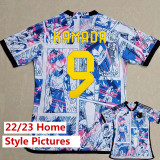 22-23 Japan Anime Edition White Player Version Soccer Jersey (领口蓝色)