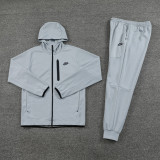 23-24 NK Grey Hoodie Jacket Tracksuit #NM05